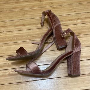 Steve Madden velvet mauve heels